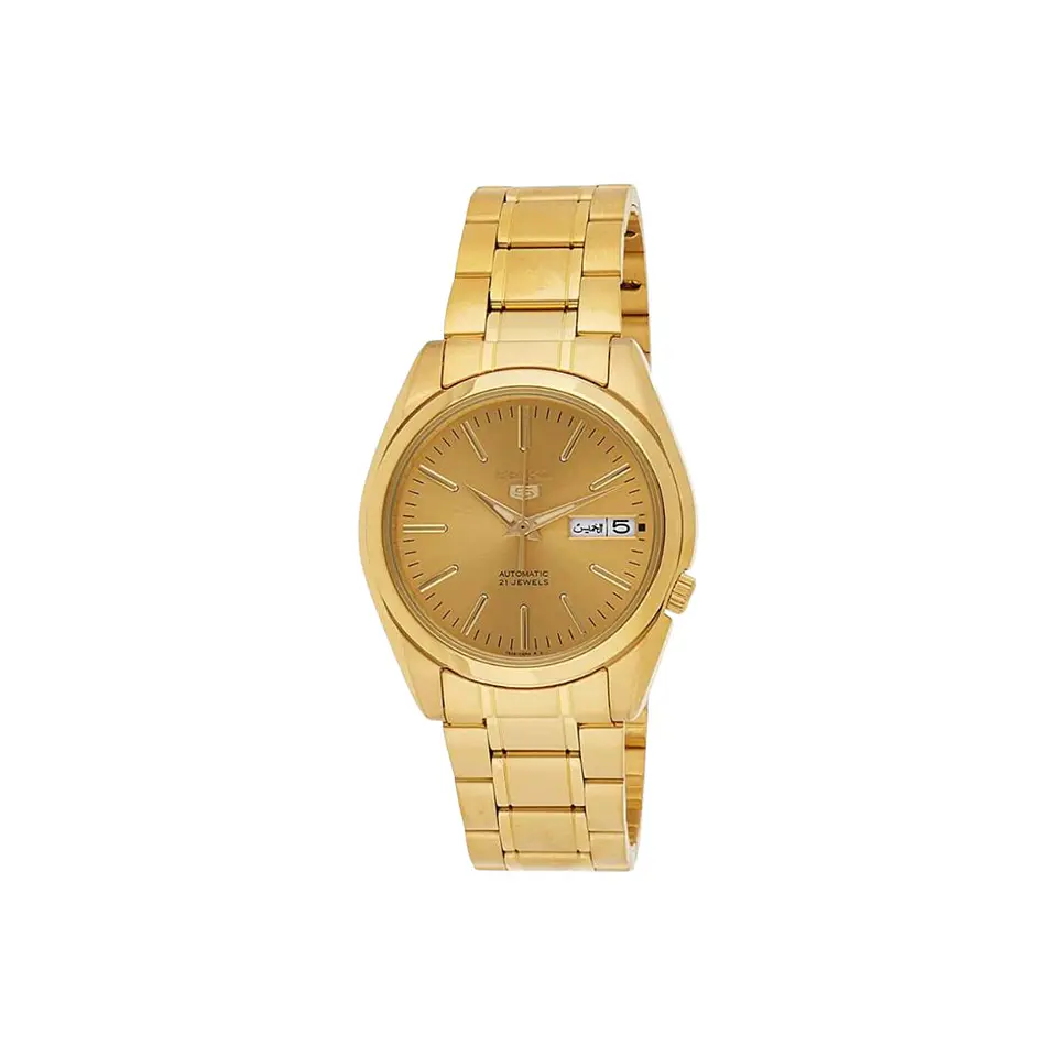 Reloj Hombre Seiko 5 Automático Dorado SNKL48K1 – La Opulencia del Clasicismo 1