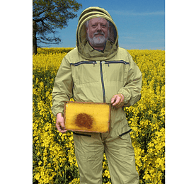 Cotton beekeeping suit with stand-up hood