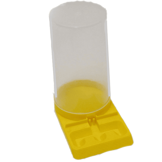 Flight hole feeder with transparent container