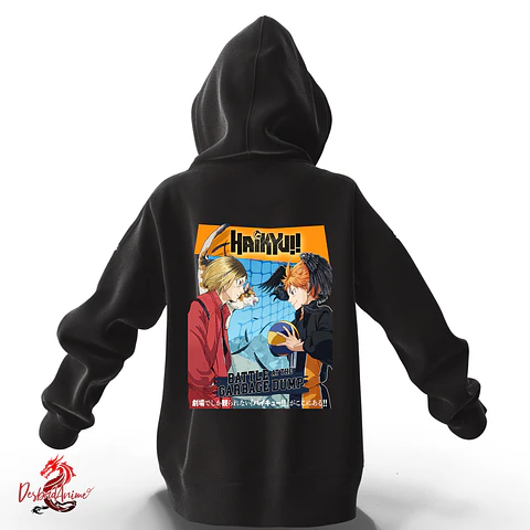 Haikyuu "batalla del basurero" - Poleron con cierre