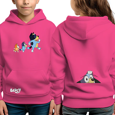 Bluey, Bingo y Papá - poleron infantil