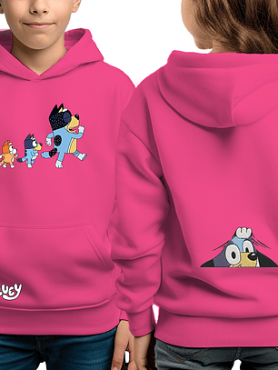 Bluey, Bingo y Papá - poleron infantil