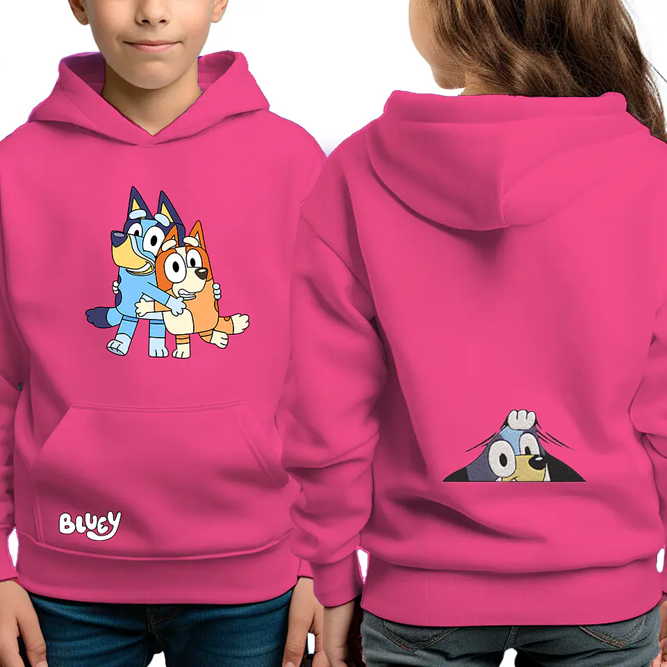 Bluey y Abrazo Bingo - poleron infantil 2
