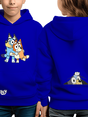 Bluey y Abrazo Bingo - poleron infantil