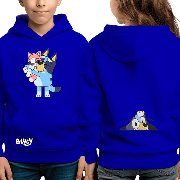 Bluey y mascota - poleron infantil 2