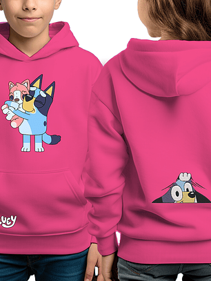 Bluey y mascota - poleron infantil