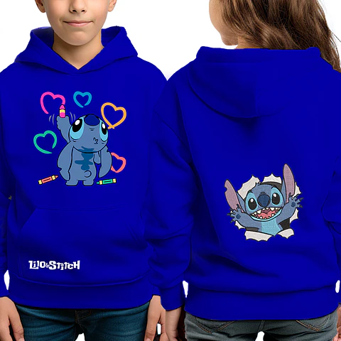 Poleron infantil - Stitch artista 