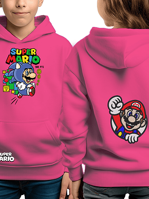 Mario Sonic - poleron infantil 