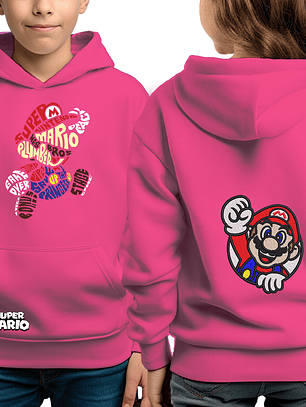 Mario Letras- poleron infantil 