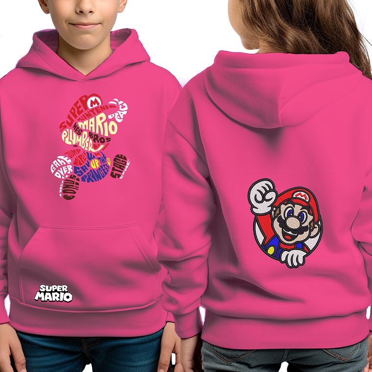 Mario Letras- poleron infantil  1