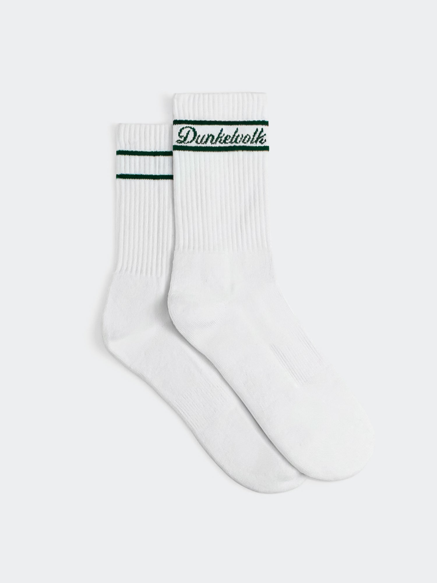 Pack x2 Medias para Hombre DUNKELVOLK DUNK PIMA CREW Blanco/Verde 1