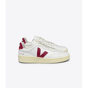 Zapatillas para Mujer VEJA V-90 Blanco Rojo