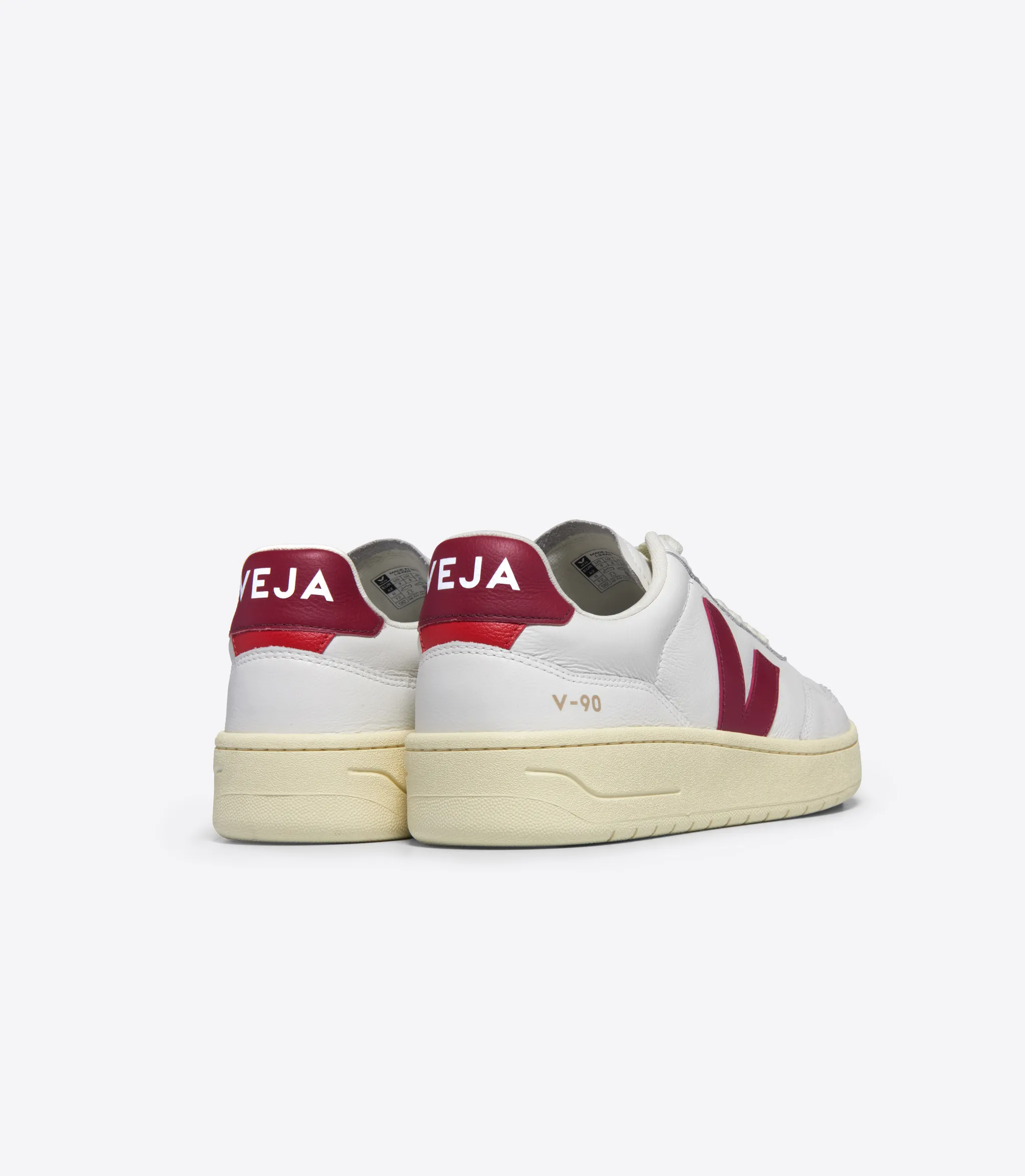 Zapatillas para Mujer VEJA V-90 Blanco Rojo 2