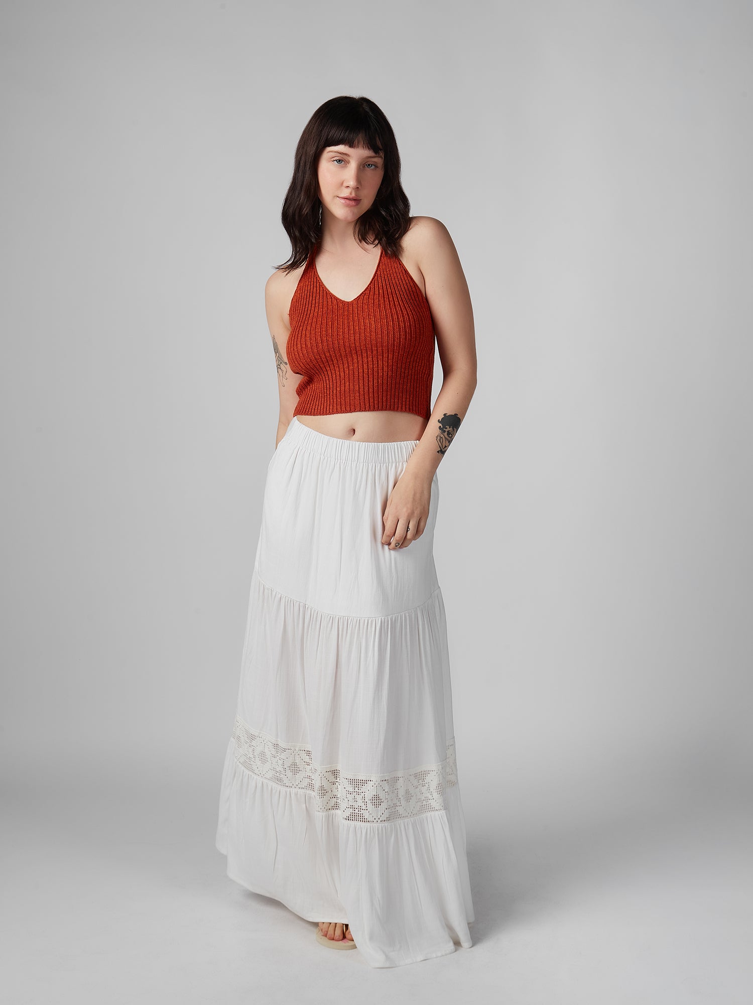 Falda para Mujer DVK MODA PORTOFINO LINEN SKIRT WHT 1
