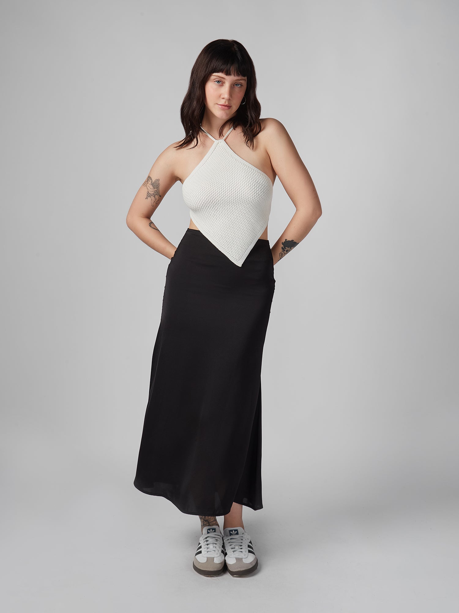 Falda para Mujer DVK MODA SOHO SATIN SKIRT NGR 1