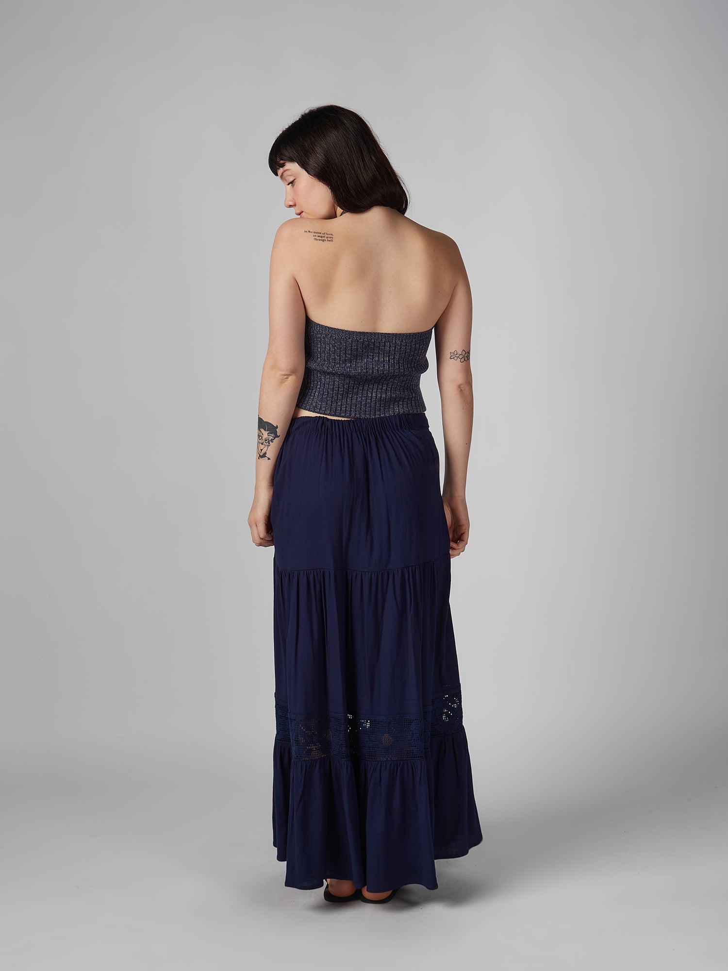 Falda para Mujer DVK MODA PORTOFINO LINEN SKIRT NVY 2