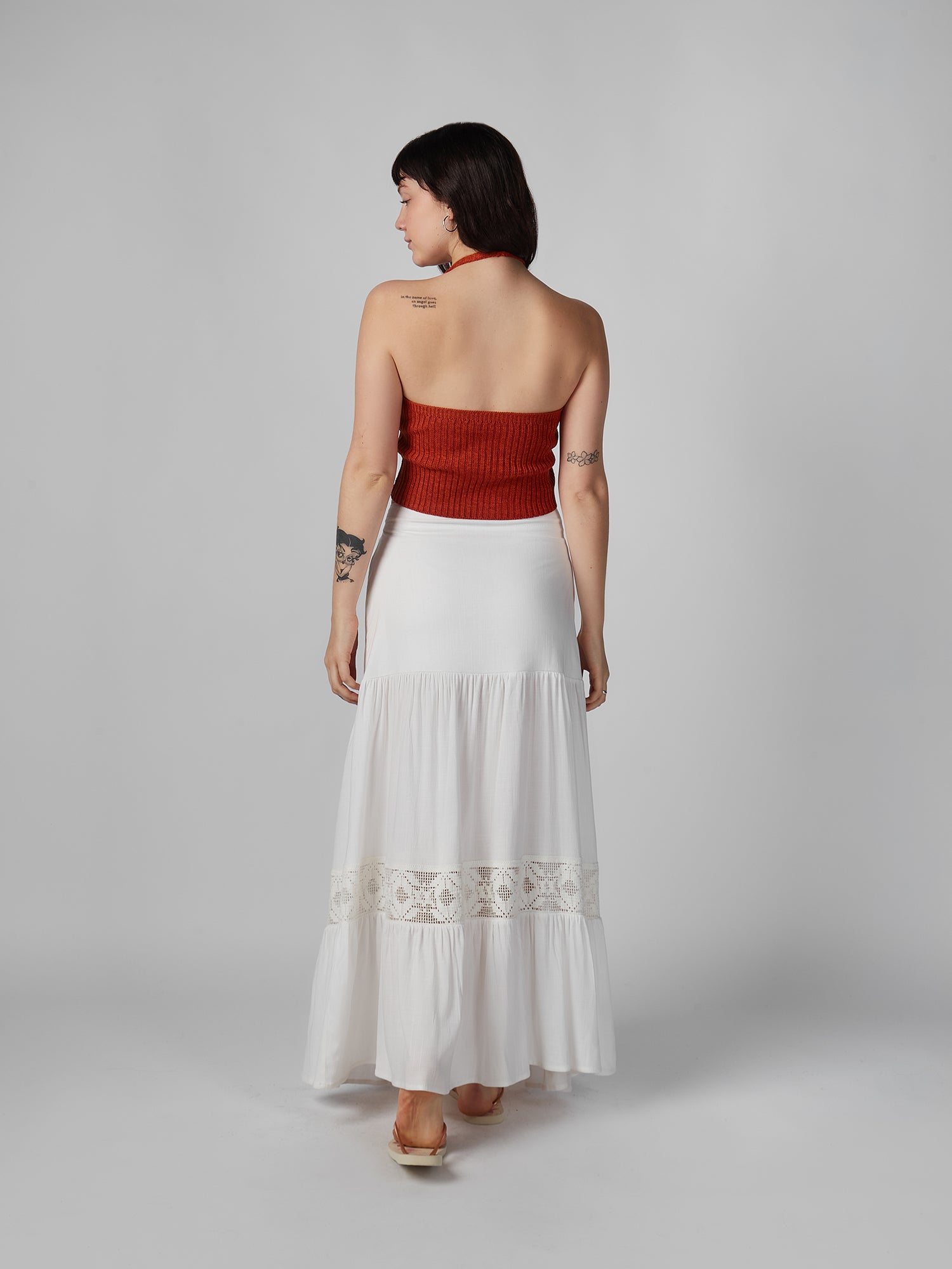 Falda para Mujer DVK MODA PORTOFINO LINEN SKIRT WHT 2