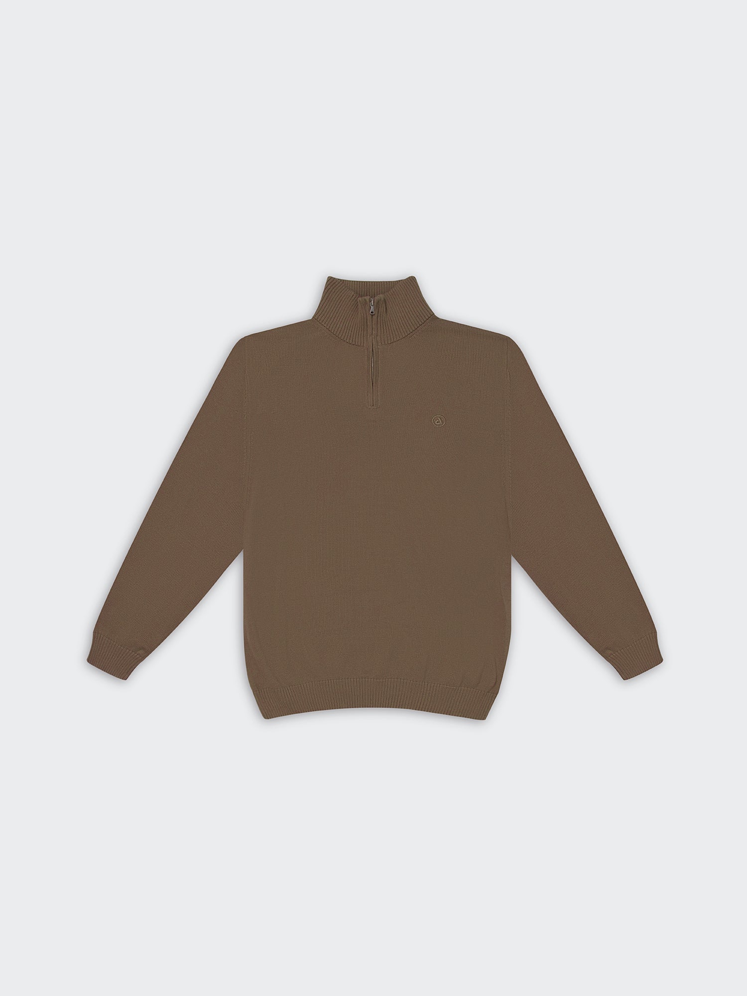 Chompa Para Hombre DUNKELVOLK PIMA QUARTER ZIP Camel 1