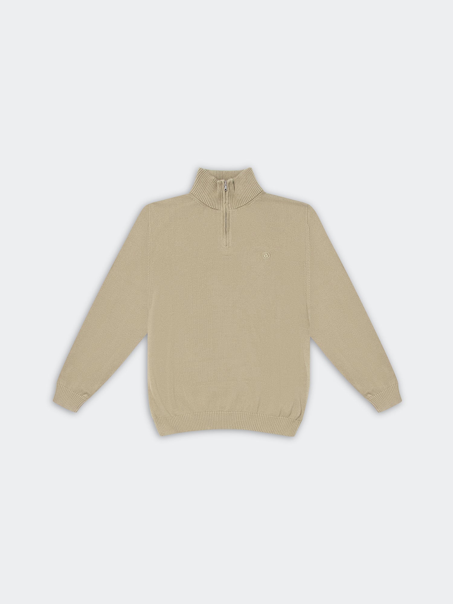 Chompa Para Hombre DUNKELVOLK PIMA QUARTER ZIP Beige 1