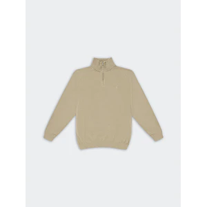Chompa Para Hombre DUNKELVOLK PIMA QUARTER ZIP Beige