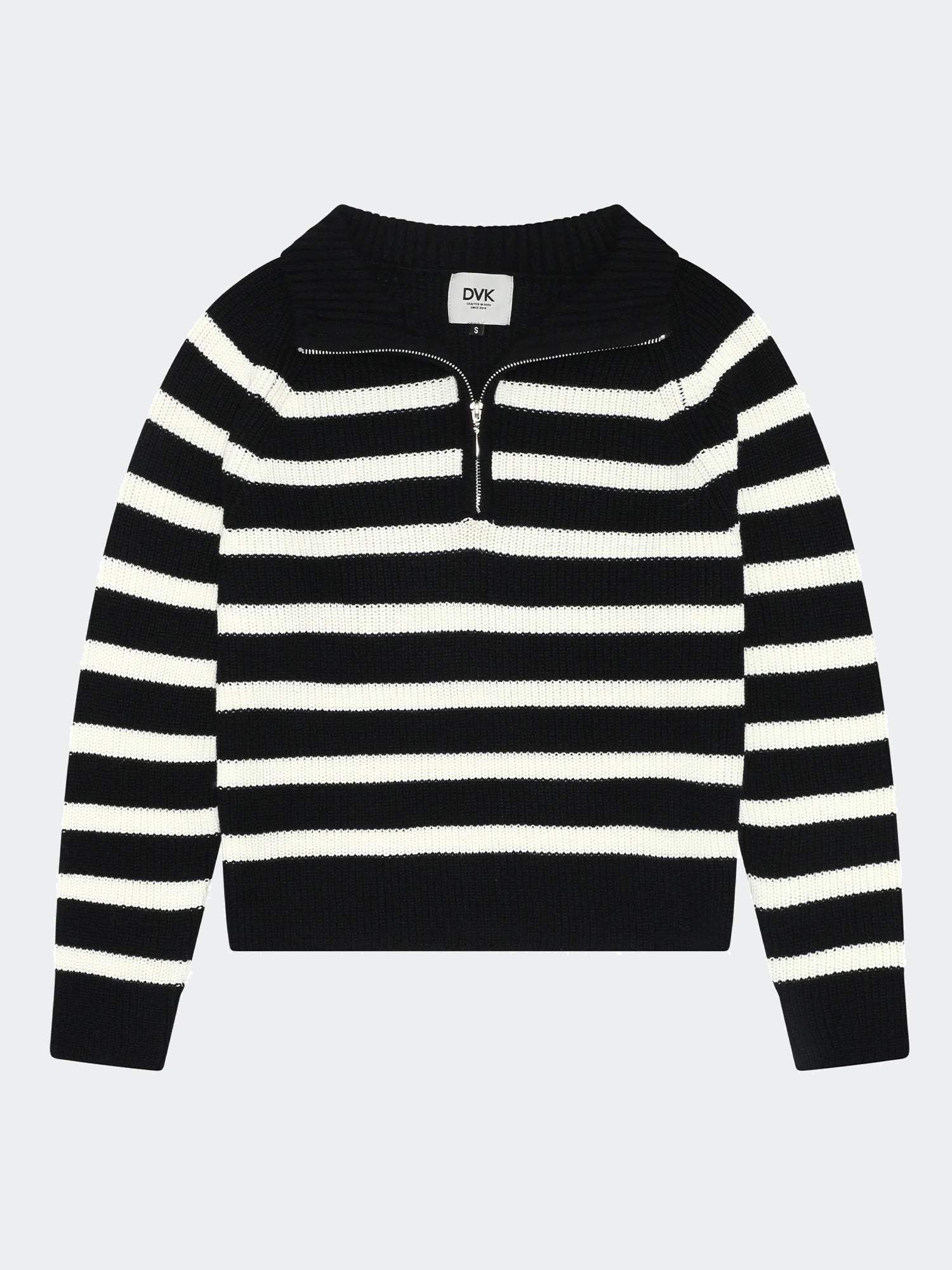 Chompa para Mujer DVK MEDIUM STRIPED QUARTER ZIP NGR 2