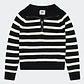 Chompa para Mujer DVK MEDIUM STRIPED QUARTER ZIP NGR - Miniatura 2