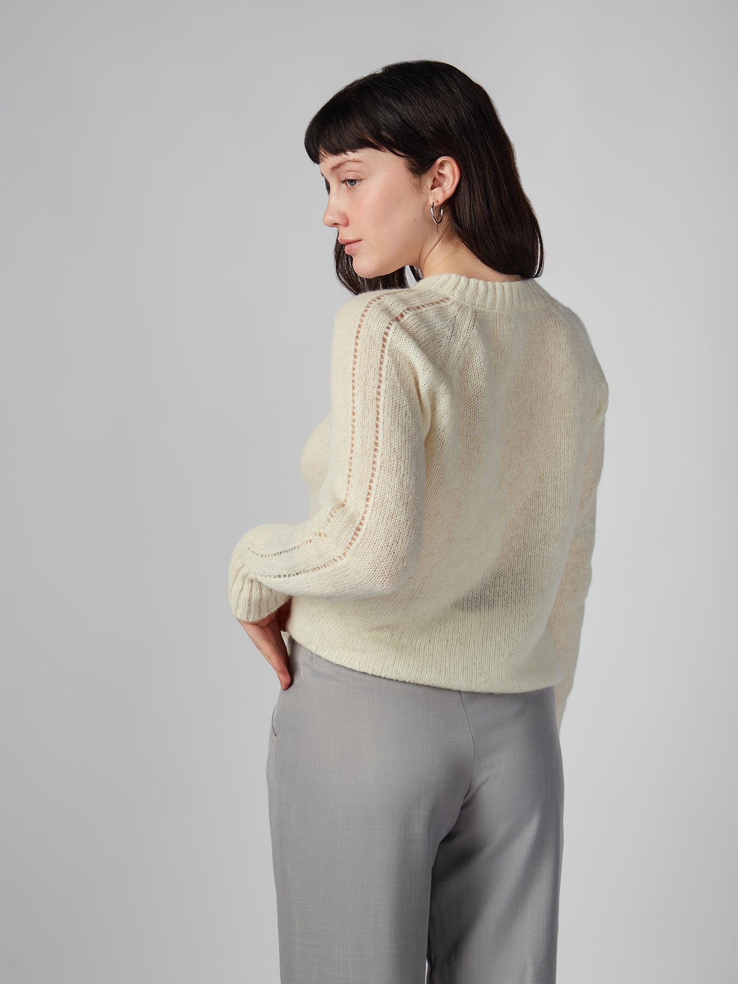 Chompa para Mujer DVK PREMIUM KNIT BABY ALPACA WHT 3