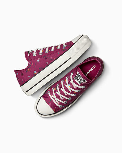Zapatillas para Mujer CONVERSE CT AS Lift Platform Embroidered Blooms Rojo 4