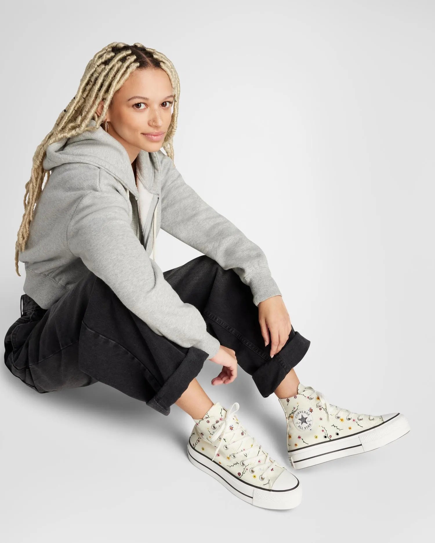 Zapatillas para Mujer CONVERSE CT AS Lift Platform Embroidered Blooms CRE 7