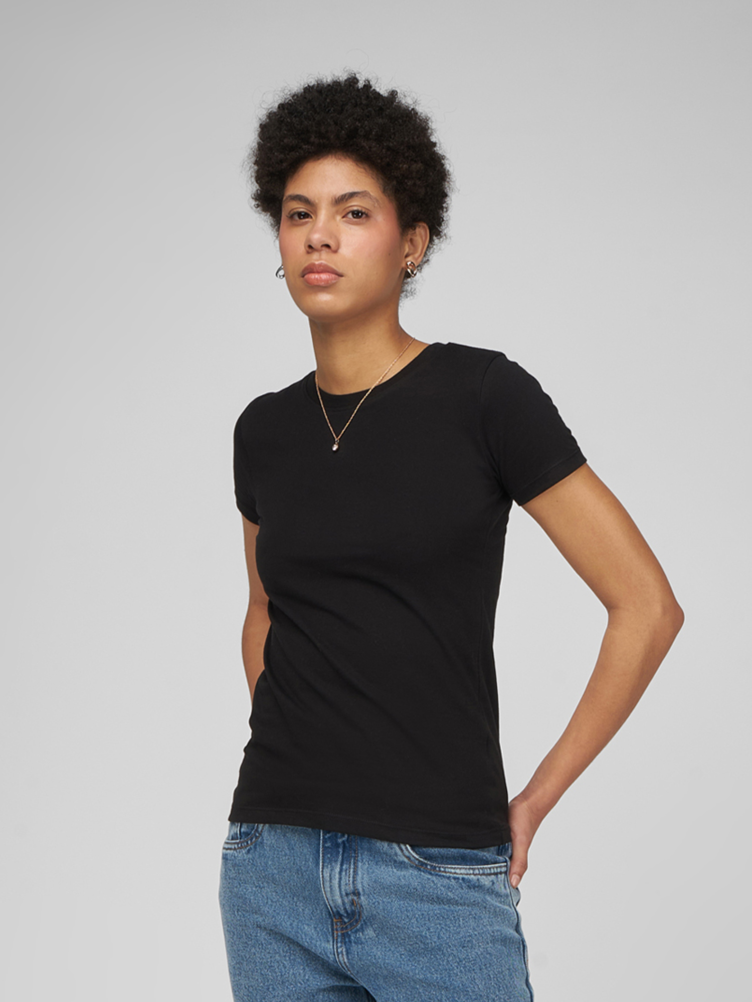 Polo para Mujer DVK BASIC REGULAR TEE BLK 2