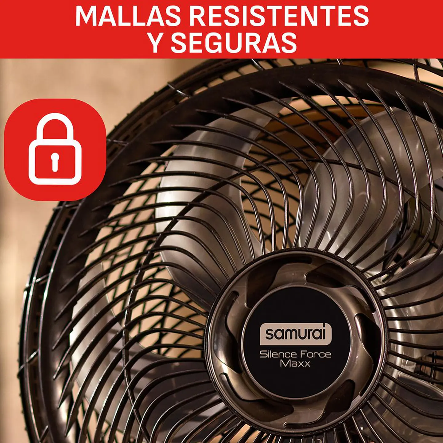 Ventilador 2 En 1 SAMURAI Silence For Maxx VE77C0I0 Negro 3