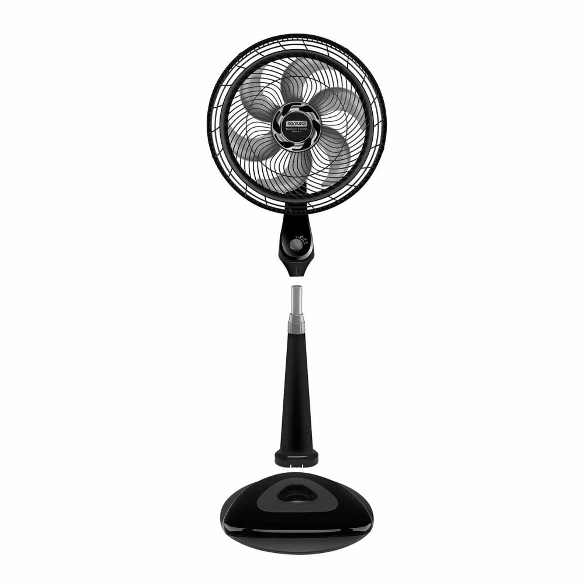 Ventilador 2 En 1 SAMURAI Silence For Maxx VE77C0I0 Negro 4