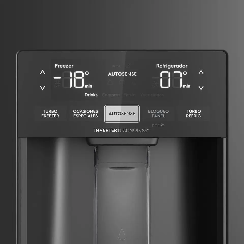 Nevecón 423 Litros ELECTROLUX Side By Side 423 Litros ERS45F3C5EB Negro 2