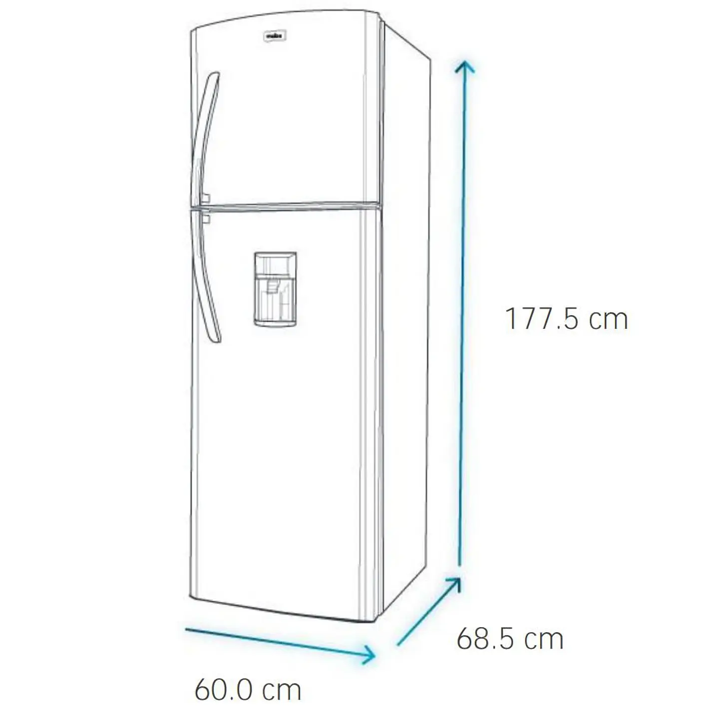 Nevera MABE Congelador Superior 297 Litros Netos RMA313FBCG RMA313FBCG Grafito 3