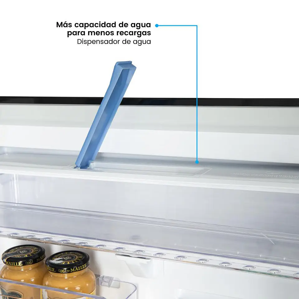 Refrigerador CHALLENGER No Frost Congelador Superior 231 LTS CR249 Titanium 3