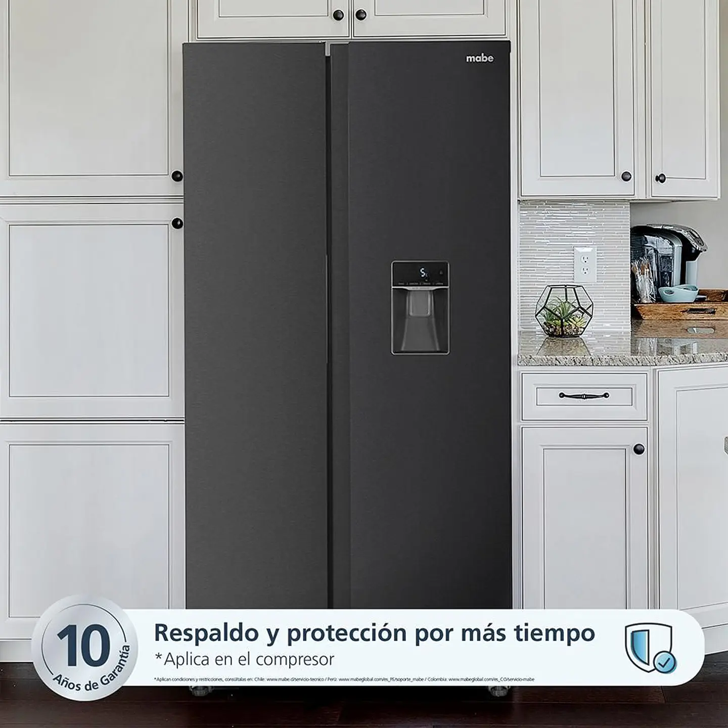 Nevecon MABE Side By Side 562lt MSL565QMLSP0 Black Steel 3