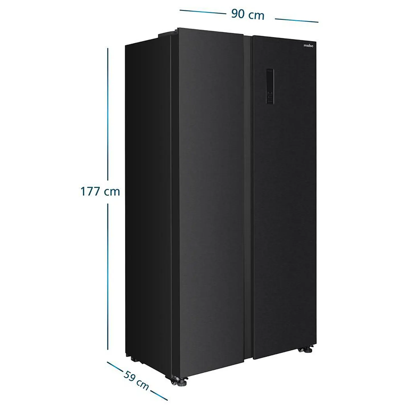 Nevecon MABE Side By Side 480lt MSL480LPLPS0 Black steel 2