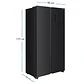 Nevecon MABE Side By Side 480lt MSL480LPLPS0 Black steel - Miniatura 2
