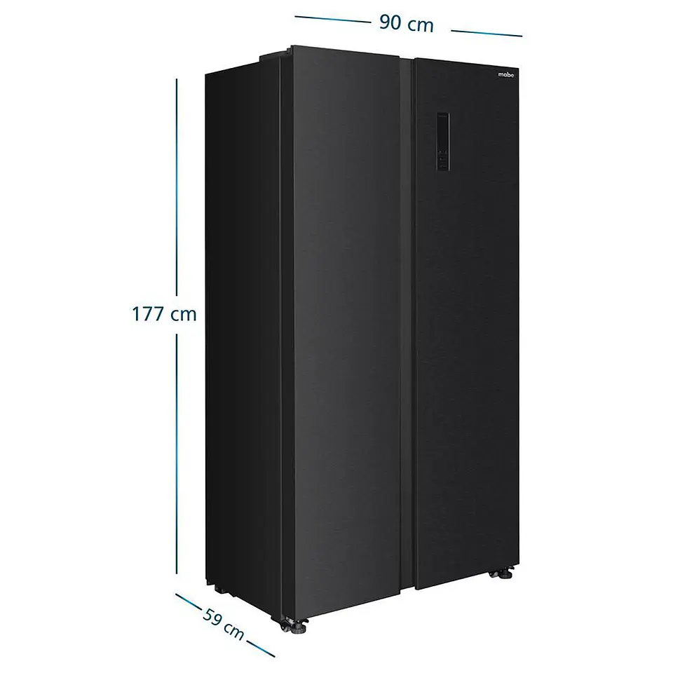 Nevecon MABE Side By Side 480lt MSL480LPLPS0 Black steel 2