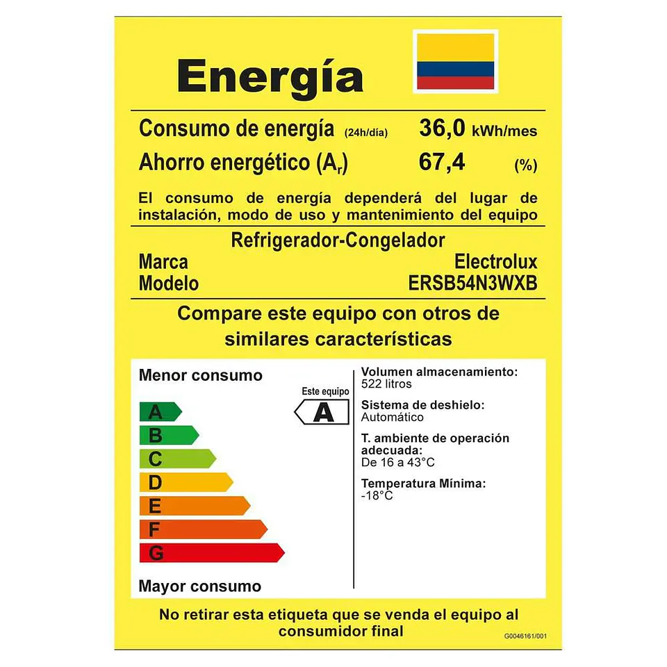 Nevecon ELECTROLUX Side By Side 522 Litros ERSB54N3WXB Black 6