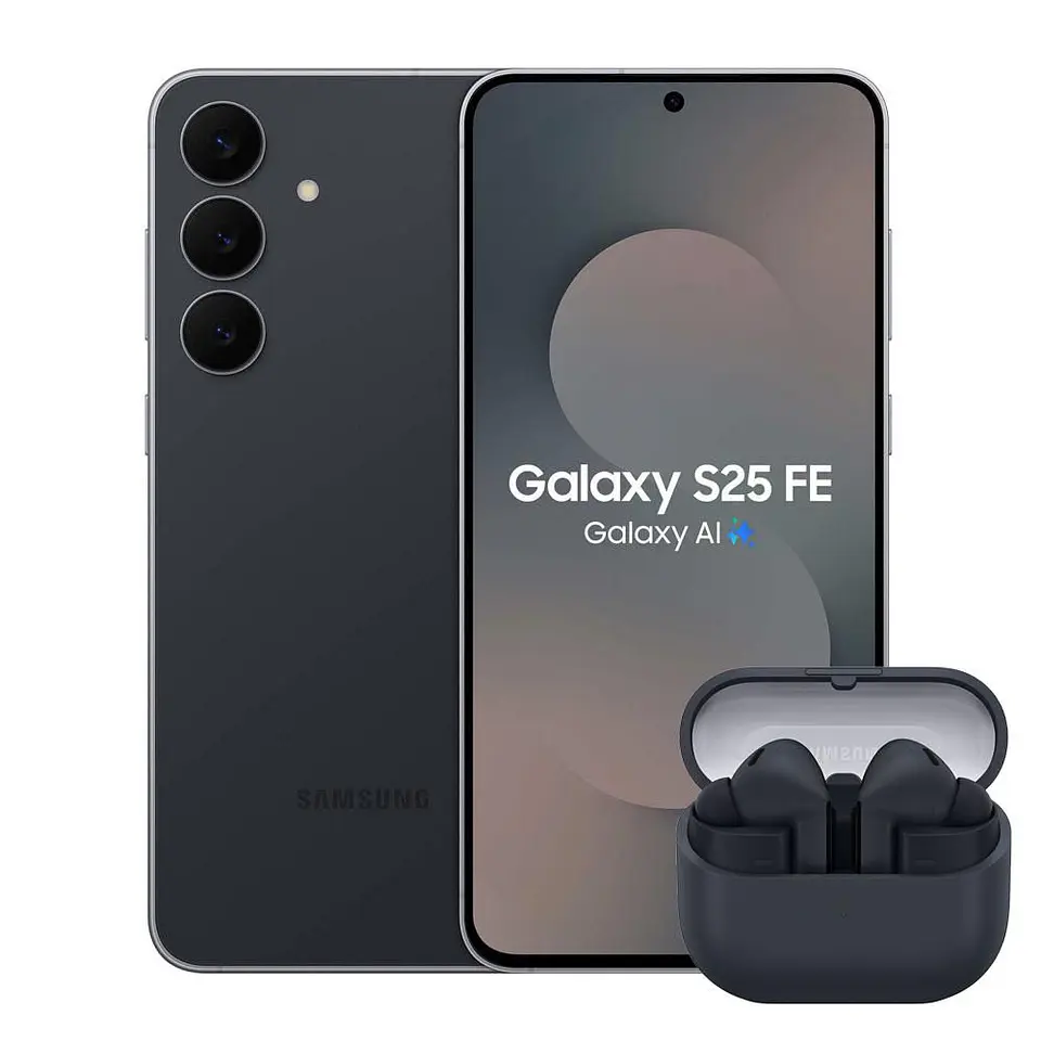 Celular SAMSUNG Galaxy S25 FE 256 GB 8 GB RAM Negro + Galaxy Buds 3 FE 1