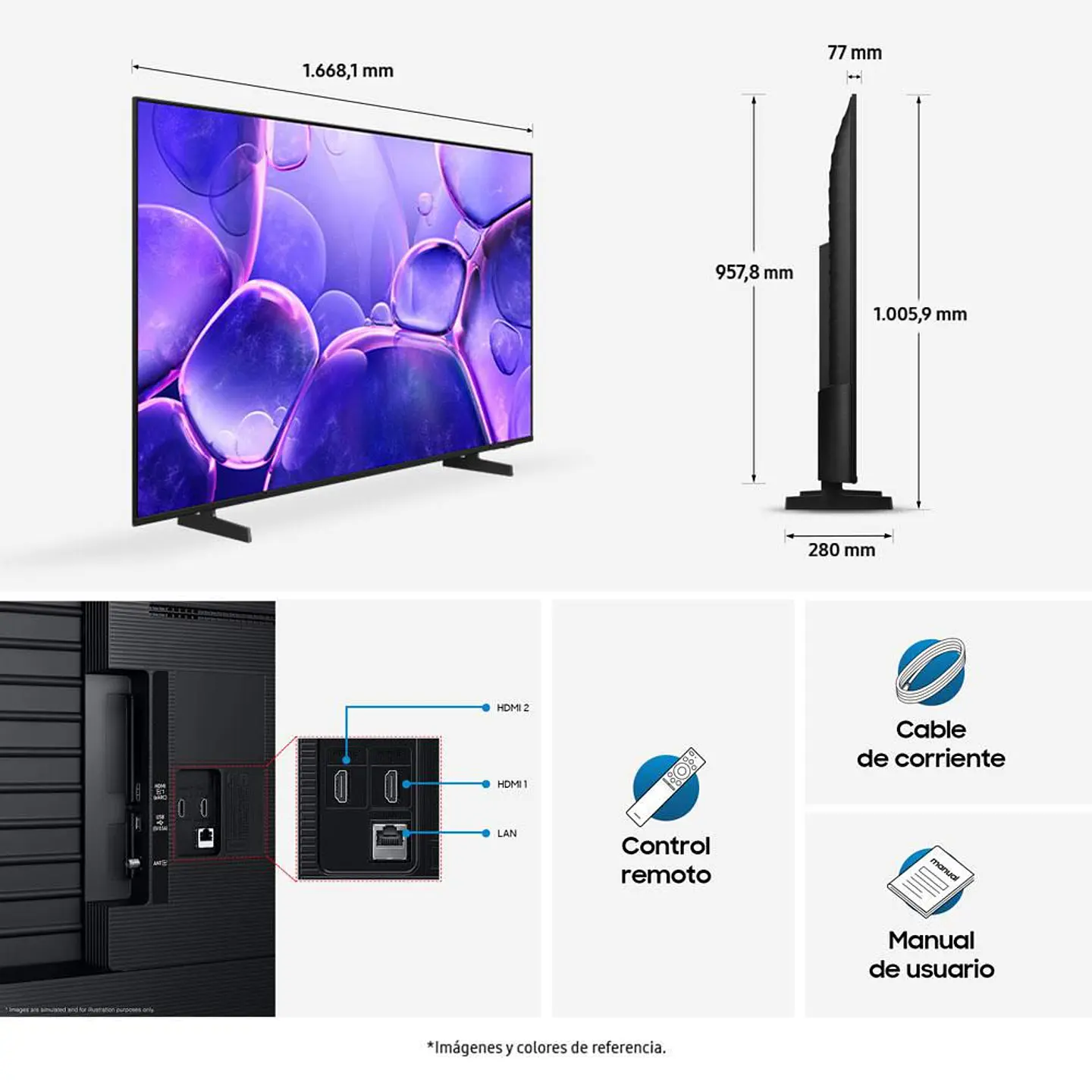 Televisor SAMSUNG 75 pulgadas LED Uhd4K Smart TV UN75U8000FKXZL 2