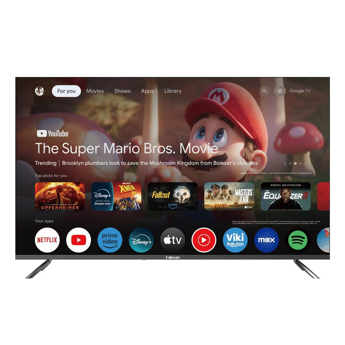Televisor CAIXUN 55 pulgadas QLED Uhd4K Smart TV C55VAUGQ 1