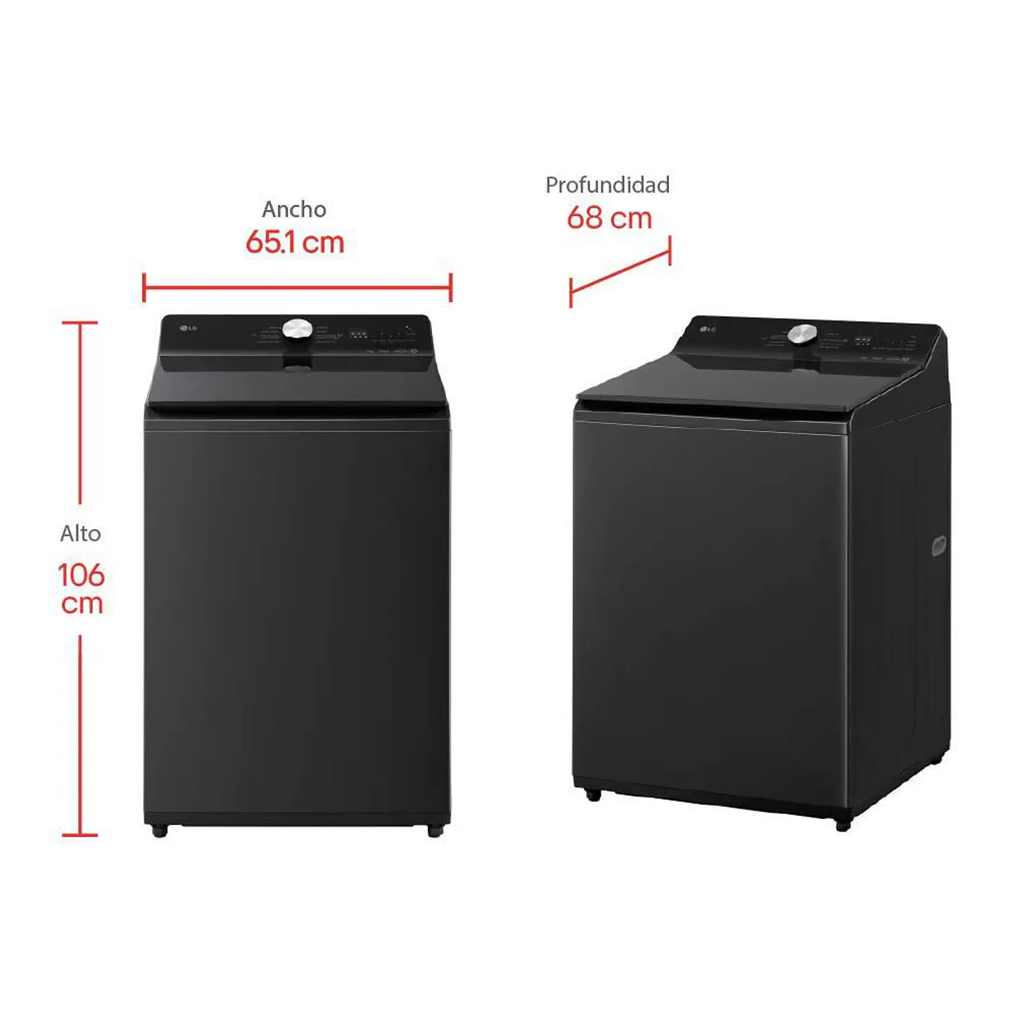 Lavadora C Superior 23 K Negra LG Carga Superior 23 kg (51 lb) WT23NBTX6P.ANBECOL 2