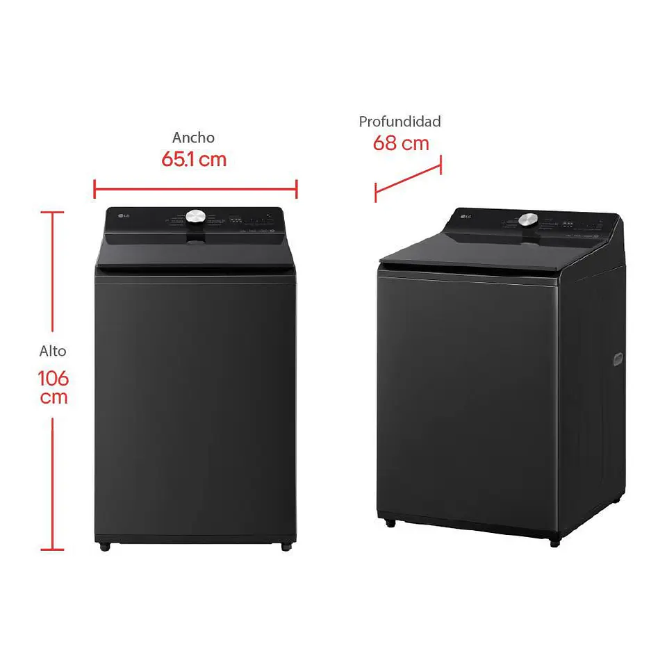 Lavadora C Superior 23 K Negra LG Carga Superior 23 kg (51 lb) WT23NBTX6P.ANBECOL 2