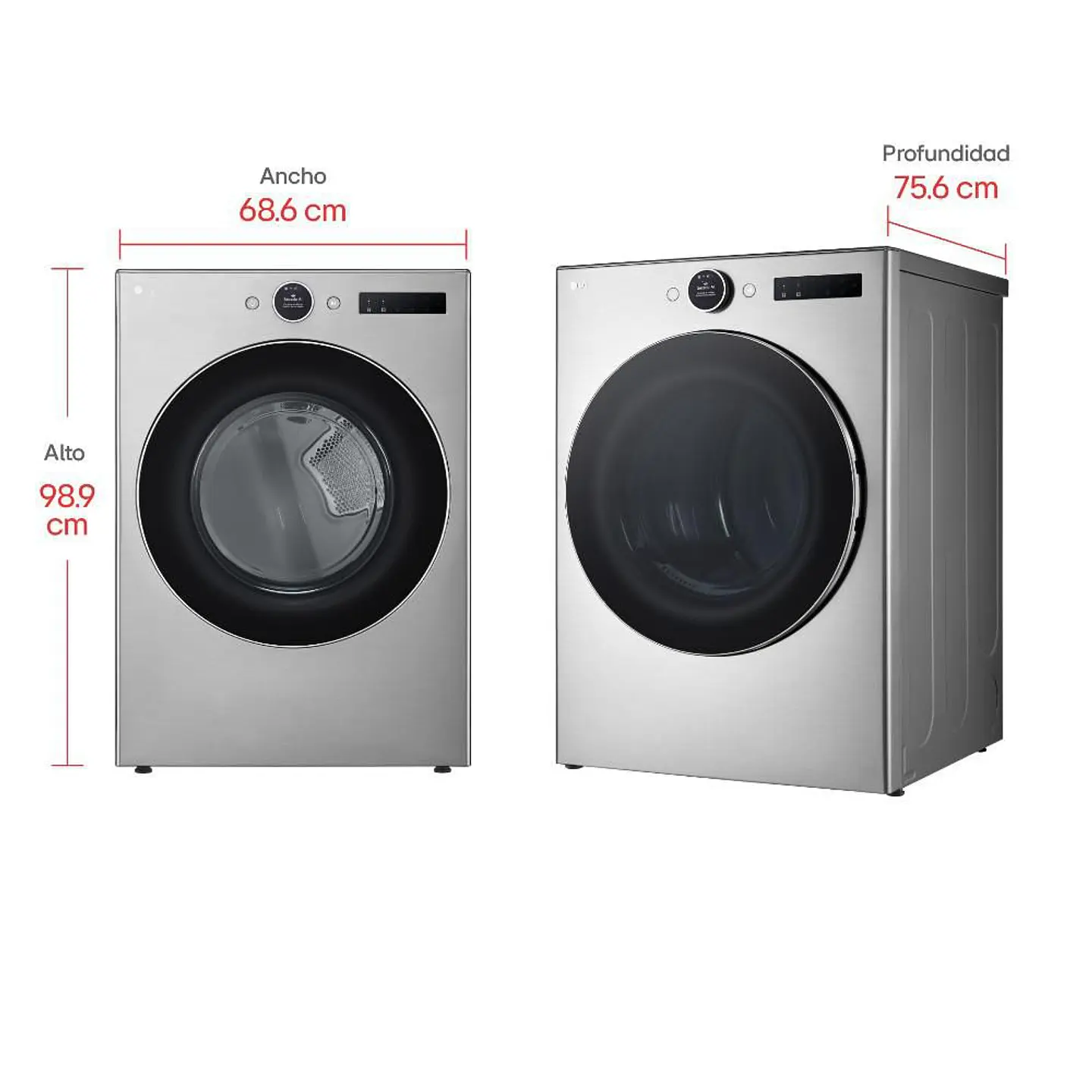 Secadora Carga Frontal 22kg/48lbs LG Gas 22 Kg DF22SFXS6BK.ASSECOL DF22SFXS6BK.ASSECOL GRIS 6