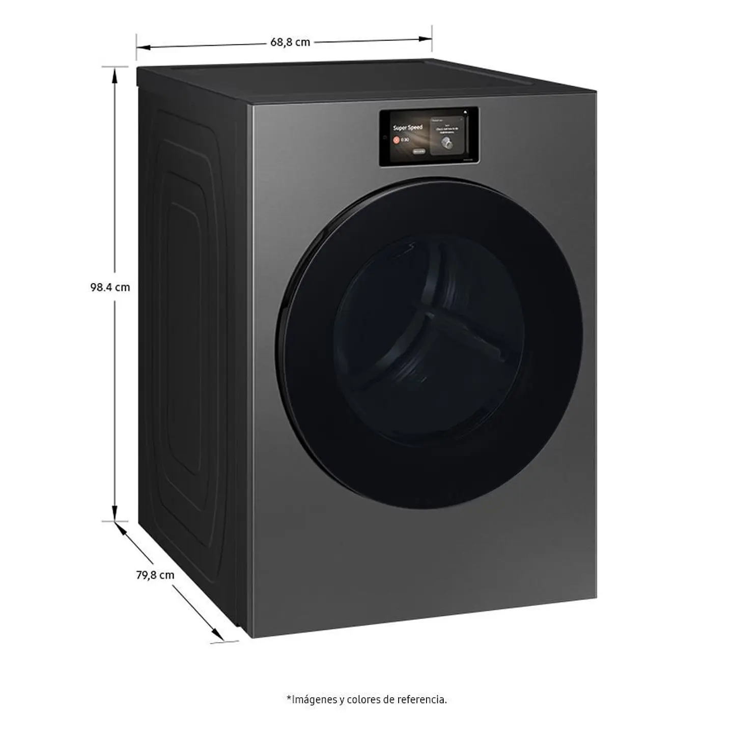 Secadora Carga Frontal SAMSUNG Gas 24 kg DV90F24UGSCO Gris 2