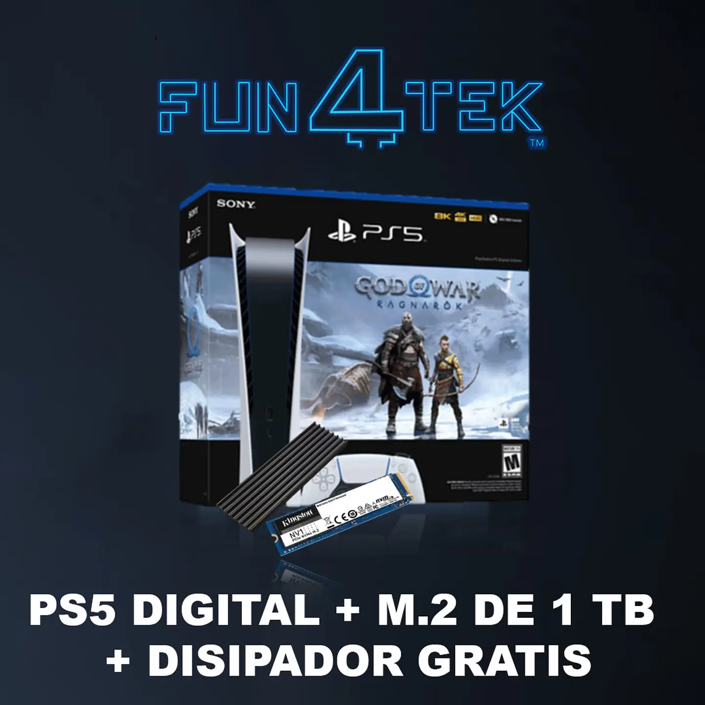 PlayStation 5 con Lector de Discos + M.2 de 2 Tb 3