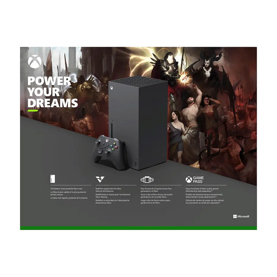 Consola XBOX Series X + 1 Control Inalámbrico + Paquete Juego Digital Diablo IV 5