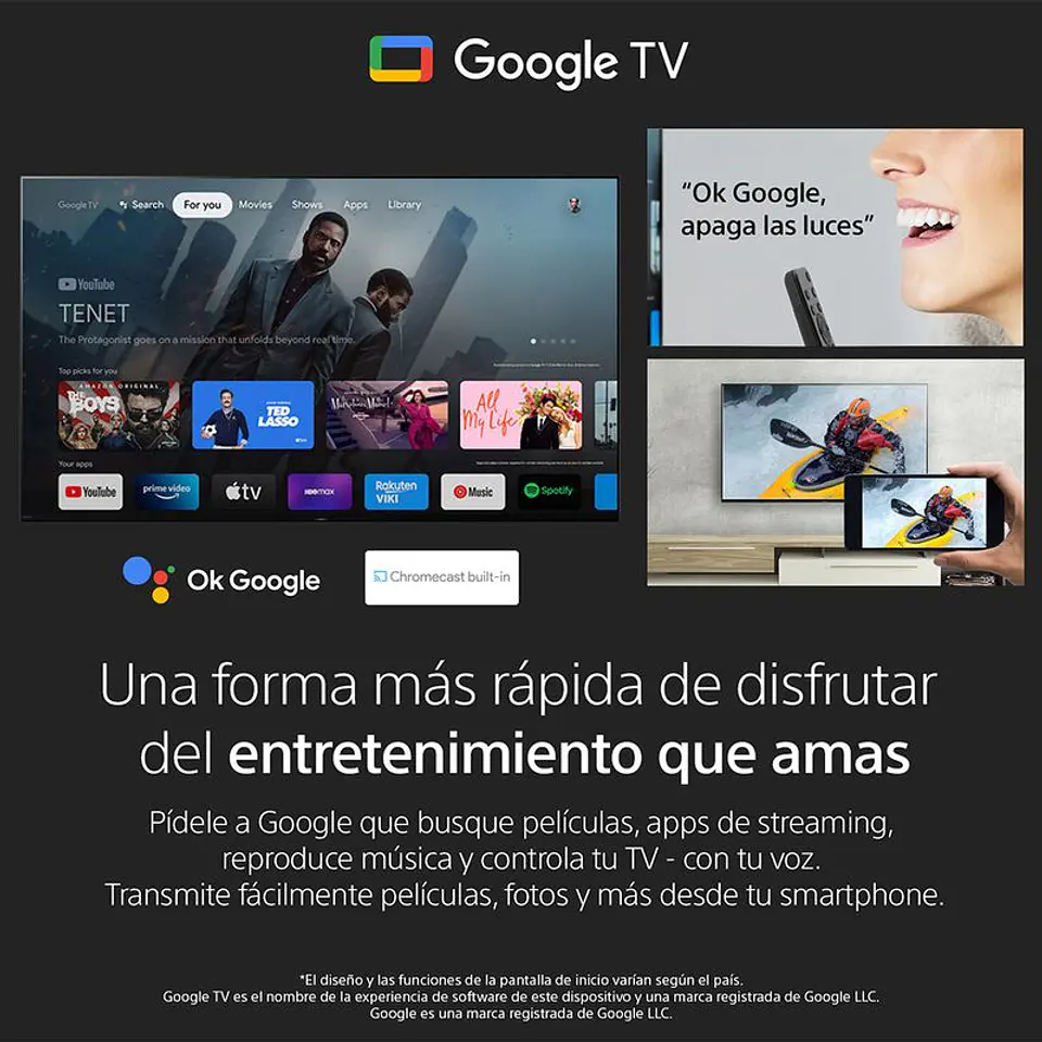 X80K | 4K Ultra HD | Alto rango dinámico (HDR) | Smart TV (Google TV) 7